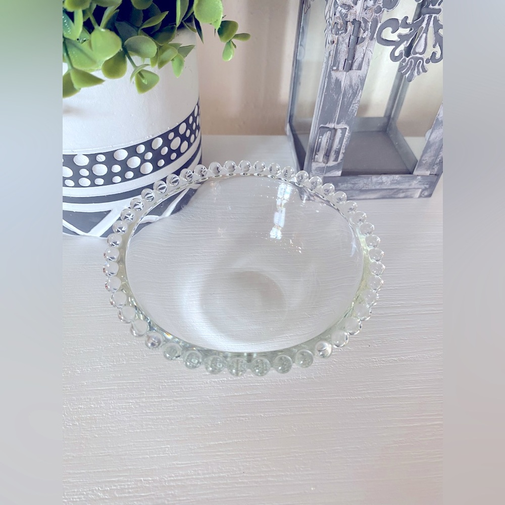 Candlewick By Imperial, Clear Glass Small Bowl 4.75" Across, 2" Tall, Vintage